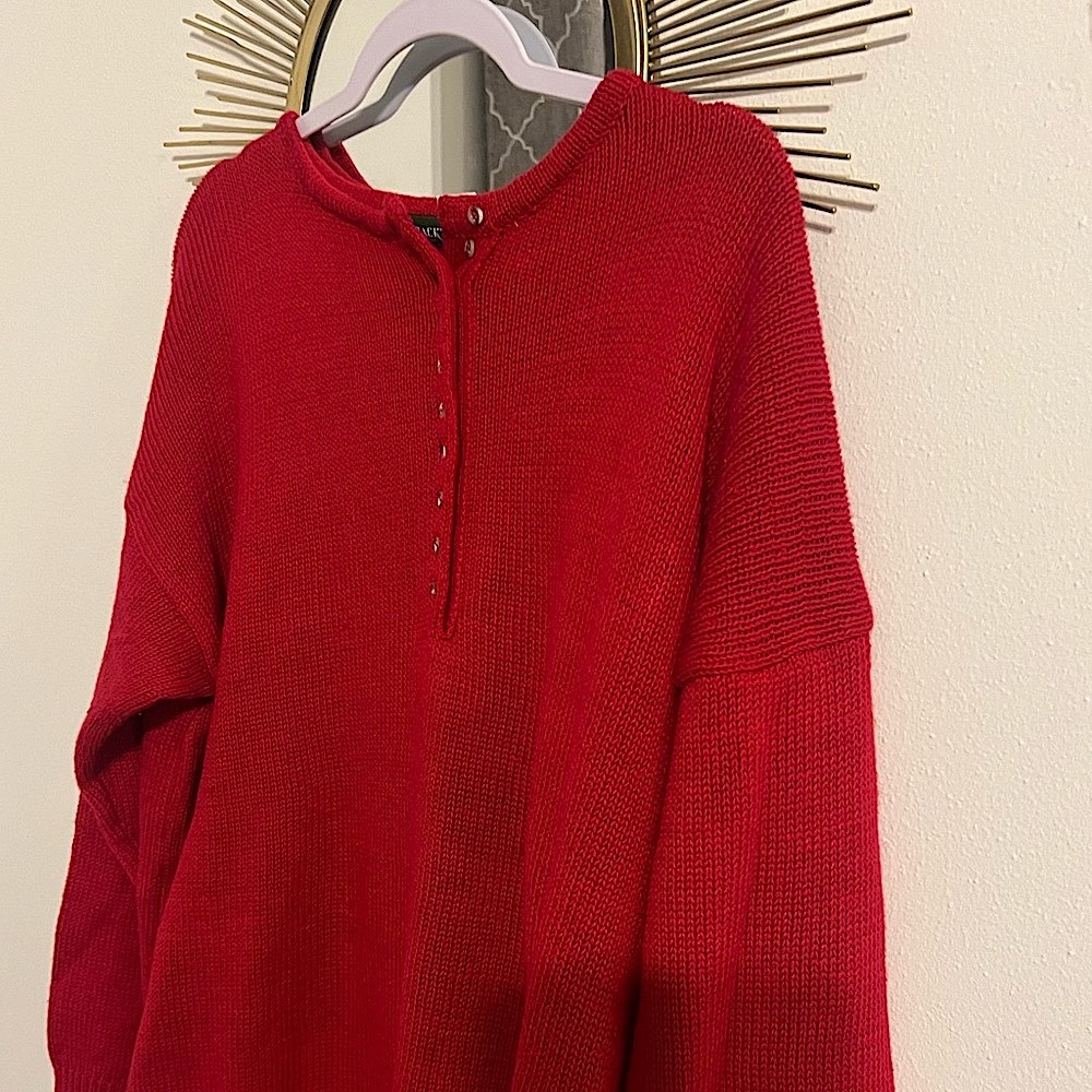 Vintage Oversized Red Sweater